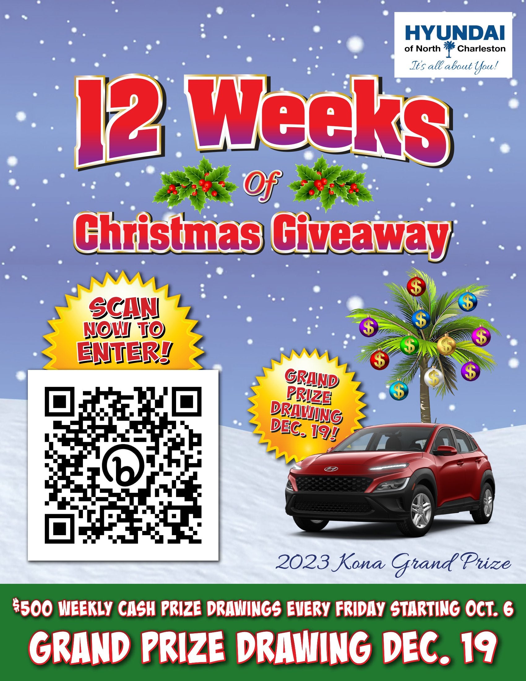 Hyundai Of North Charleston 12 Weeks of Christmas Giveaway